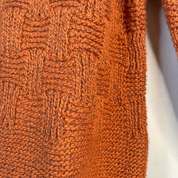 Prana Sky Meadow Chunky Knit mock Neck Cotton Blend Slouchy sweater womens S New - Picture 7 of 15